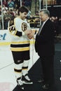 Ray Bourque and Johnny Bucyk