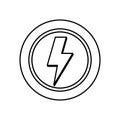 Ray electricity symbol Royalty Free Stock Photo