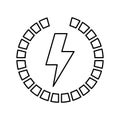 Ray electricity symbol Royalty Free Stock Photo