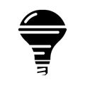 ray glow light bulb glyph icon vector illustration Royalty Free Stock Photo