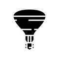 ray glow light bulb glyph icon vector illustration Royalty Free Stock Photo