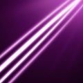 Ray light effects on black background for overlay design. Rays of light fall on empty space. Copy space. Purple lilac Royalty Free Stock Photo