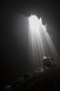 Ray of light in Jomblang cave.