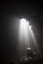 Ray of light in Jomblang cave.