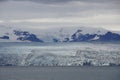 Iceland glacier illuminated by a ray of sunshine