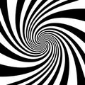 Ray twist light. Black strips isolated on white background. Radial waves line. Pattern curved. Comic spinning. Effect curves rays.