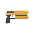 Raygun blaster icon flat isolated vector