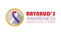 Raynauds Awareness Month is observed every year on October. Royalty Free Stock Photo