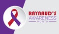Raynauds Awareness Month is observed every year on October. Royalty Free Stock Photo