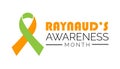Raynauds Awareness Month is observed every year on October. Royalty Free Stock Photo