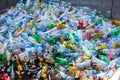 Rayong, Thailand-August 13, 2016: Close-up view plastic bottles