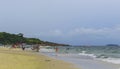 RAYONG, THAILAND - 7 Jul 2017: Tourists are walking and swimming at Koh Samet, a beautiful tourist attraction Royalty Free Stock Photo