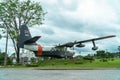 The old fighters were displayed at the entrance of the Naval Aviation Division