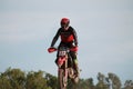 Rayong ,Thailand - JUNE 20, 2020 : Thai Motocross racer rider in action. in practice motocross field at Thailand.