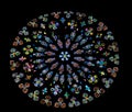 Rayonnant Rose Stained Glass Window Royalty Free Stock Photo