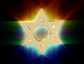 Among rays of gold Star of David Royalty Free Stock Photo