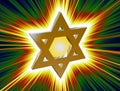 Among rays of gold Star of David Royalty Free Stock Photo