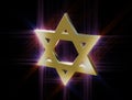 Among rays of gold Star of David