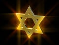 Among rays of gold Star of David Royalty Free Stock Photo