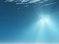 Rays of light underwater Royalty Free Stock Photo