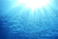 Rays of light underwater Royalty Free Stock Photo