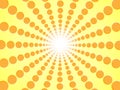 Rays of orange. Yellow abstract sun burst background - gradient sunlight vector graphic design from radial beautiful orange circle Royalty Free Stock Photo