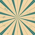 Rays Striped with dots Pattern with Light Burst Stripes.Abstract Wallpaper Background. Vector Vintage Illustration.