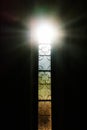 Rays of the sun in the window Royalty Free Stock Photo