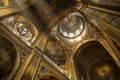 Rays of sunlight under the dome of the cathedral. St. Vladimir`s Cathedral Interior, Kyiv, Ukraine