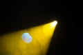 Rays theatrical spotlights on the stage during the performance. Lighting equipment. The lighting designer. Theatrical smoke Royalty Free Stock Photo