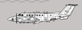 Raytheon SHADOW R1. Beechcraft Super King Air. Vector drawing of reconnaissance aircraft.