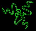 Razer Logo Design. Abstract Illustration on black Royalty Free Stock Photo