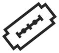 Razor black icon. Cutting blade with sharp edge Royalty Free Stock Photo
