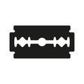 Razor blade, a shaving tool. Flat vector illustration isolated on white Royalty Free Stock Photo