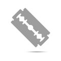 Razor blade, a shaving tool. Flat vector illustration isolated on white Royalty Free Stock Photo