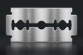 Razor blade isolated on black background. 3D illustration Royalty Free Stock Photo
