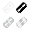 Razor blade set design isolated on white background Royalty Free Stock Photo