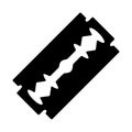 Razor blade silhouette design isolated on white background Royalty Free Stock Photo