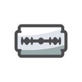 Razor Blade steel Vector icon Cartoon illustration