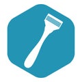 Razor icon. A device for shaving unwanted body hair. Hygiene product. Royalty Free Stock Photo