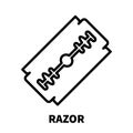 Razor icon or logo in modern line style.