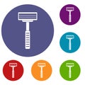 Razor icons set Royalty Free Stock Photo