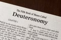 Deuteronomy Title Page Close-up Royalty Free Stock Photo