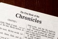 First Chronicles Title Page Close-Up Royalty Free Stock Photo