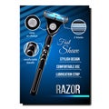 Razor For Shave Creative Advertising Banner Vector