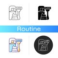 Razor and shaving cream icon