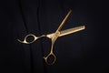 Razor shears on a black cloth Royalty Free Stock Photo