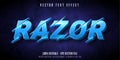 Razor text, cutout style editable text effect Royalty Free Stock Photo