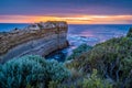 Razorback lookout at sunset in The twelve apostles on the Great Ocean Road