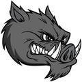 Razorback Mascot Extreme Illustration